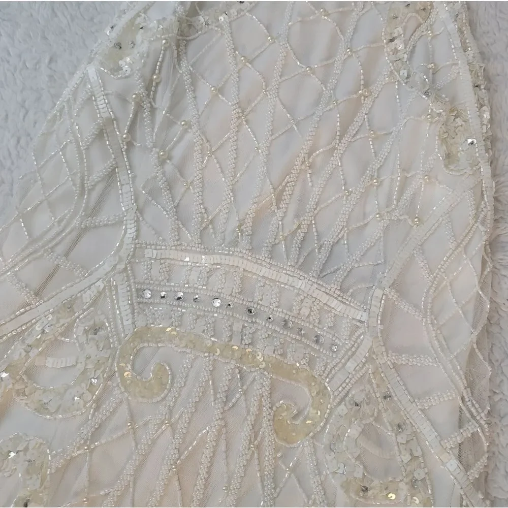 NWT French Connection pearl embellished cage dress - Picture 4 of 13